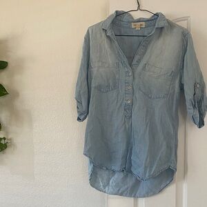 Cloth & Stone Sky Blue Button-Down Shirt